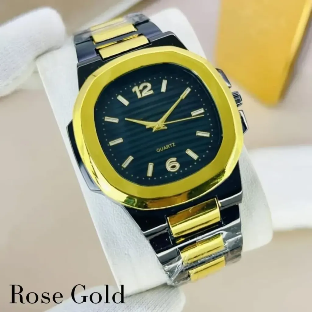 Man's Square Shape Watch with Chain Strap