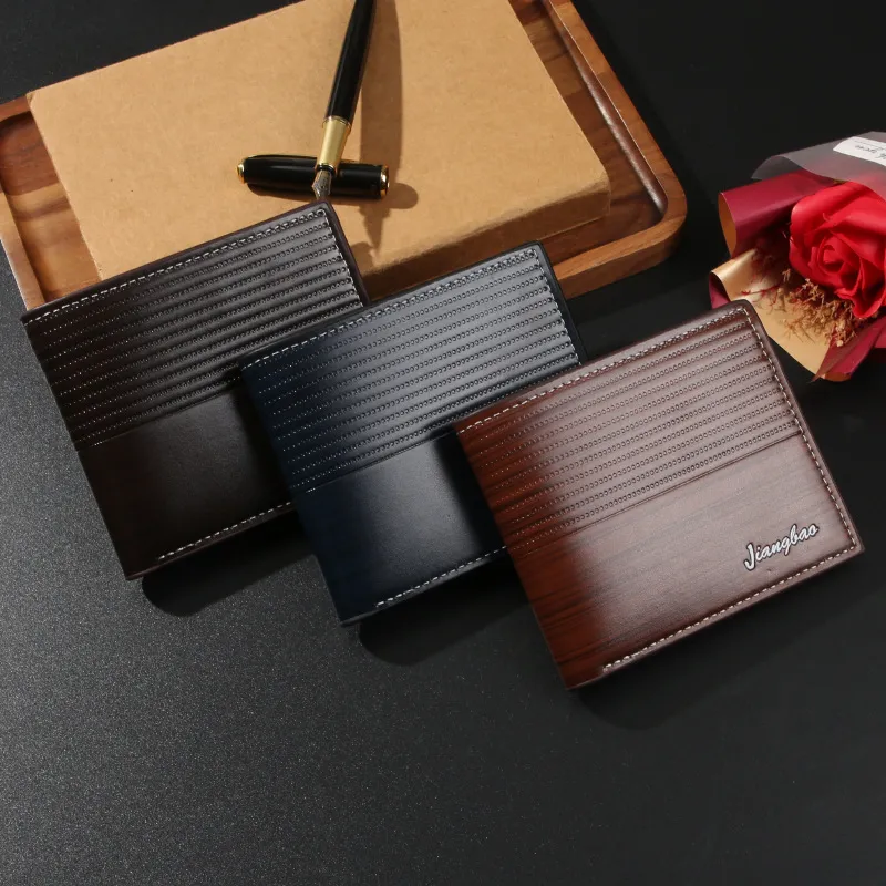 High Quality Leather wallet For Man's Retro Printed Short Zip Bag