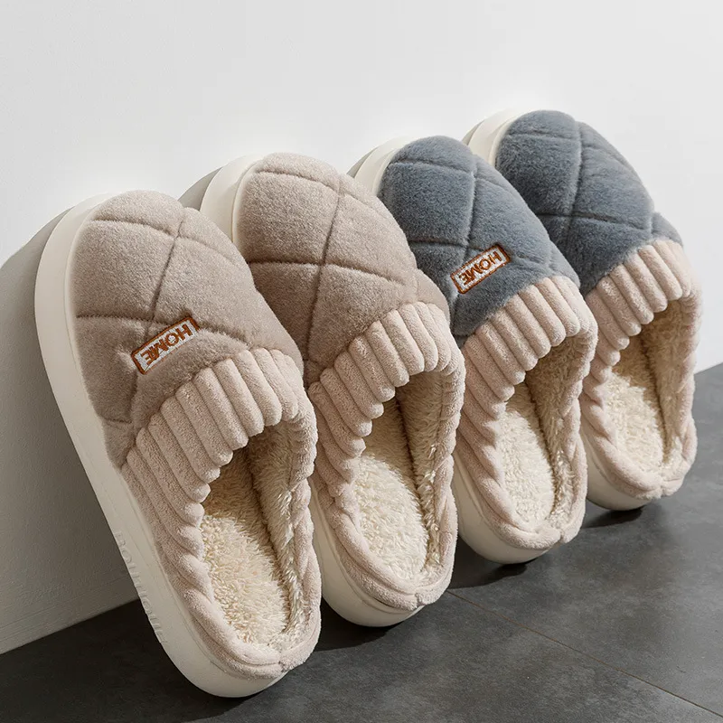 Men's New Winter Slippers for Home Couples Thick-Soled Warm Non-Slip Indoor Household
Wool Slippers for Women